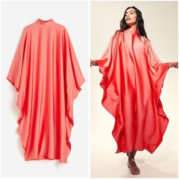 H&M Ramadan Modest Collection Satin Kaftan Dress - Picture 1 of 11